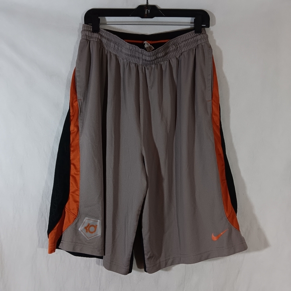 Nike Mens XL KD Kevin Durant Basketball Shorts DriFit Gray Black Spice Orange - Picture 1 of 11
